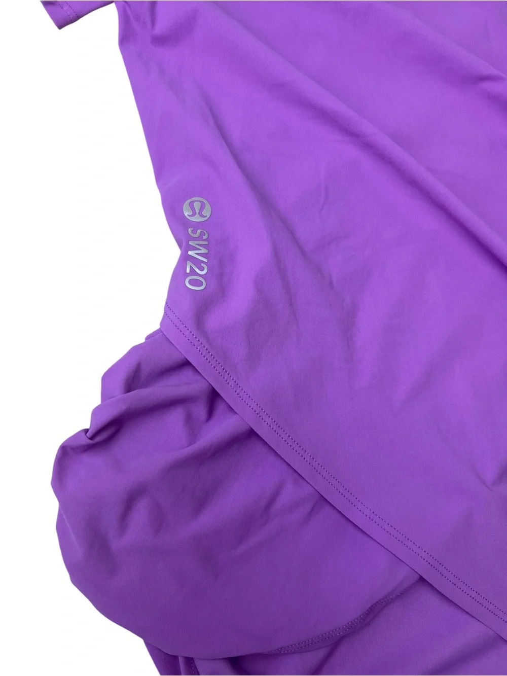 Lululemon Seawheeze 2020 Run Off Route Purple Ruched Side Women’s Size 8 Top